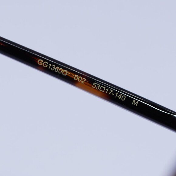 Gucci GG1360O 002 Eyeglasses Dark Havana 53mm Cat Eye Frame - Picture 9 of 12
